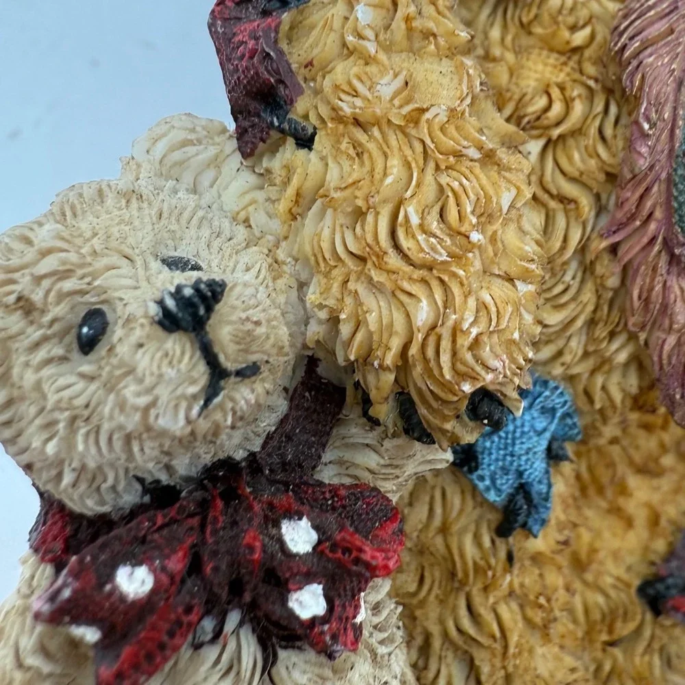 Cherished Teddies Figurine mama Bear baby Holding Book Scarves and‎ Bows